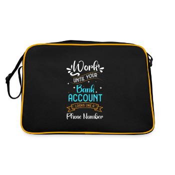 Reichtum Geldbörse Geschenk Gesundheit - Retro Tasche - Schwarz/Gold - Hinten