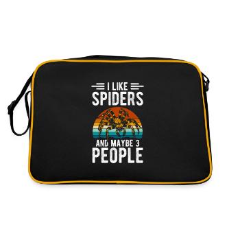 Spider Crawling Tarantula Bite - Retro Bag - black/gold - Back