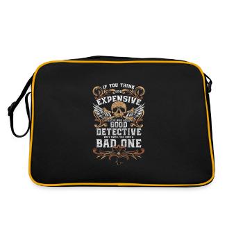 Private Detective Tracking Profession - Retro Bag - black/gold - Back