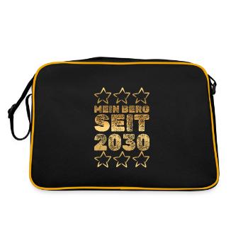 2030 - Retro Tasche - Schwarz/Gold - Hinten