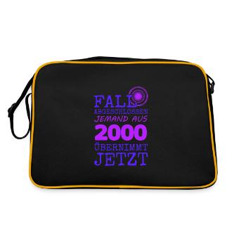 2000 2000 - Retro Tasche - Schwarz/Gold - Hinten