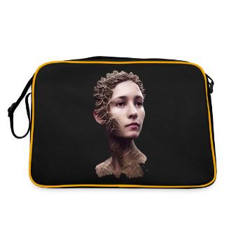 Portrait of a bark woman - Retro Bag - black/gold - Back