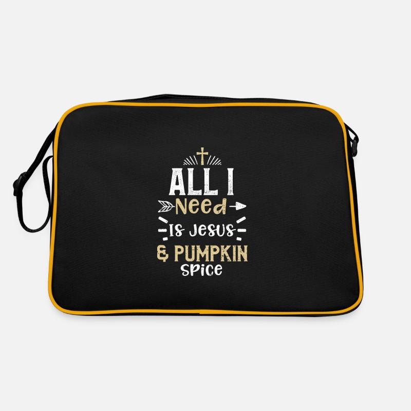 All I Need Is Jesus & Pumpkin Spice Retro Bag