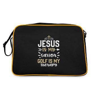 Jésus est mon sauveur Le golf est mon th... - Sac Retro - noir/or - Dos