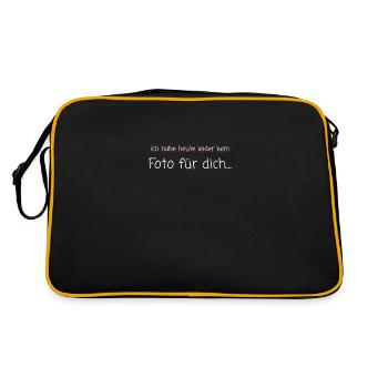 Topmodel Foto - Retro Tasche - Schwarz/Gold - Hinten