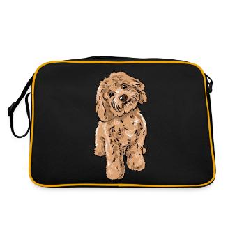 Cockapoo Dog - Retro Bag - black/gold - Back