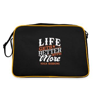 Life Gets Better With More Yoga Sessions - Retro Bag - black/gold - Back