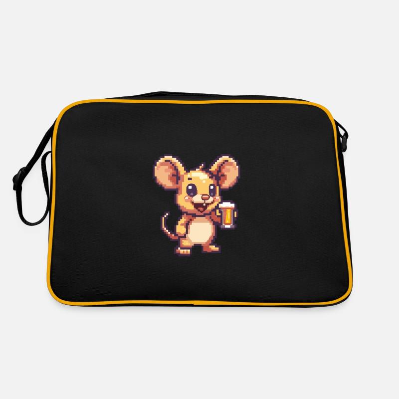 Mouse Beer Pixel Retro Bag