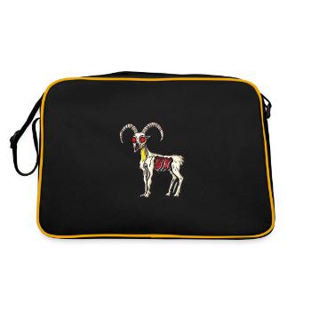 Chèvre de montagne Animal d’Halloween - Sac Retro - noir/or - Dos