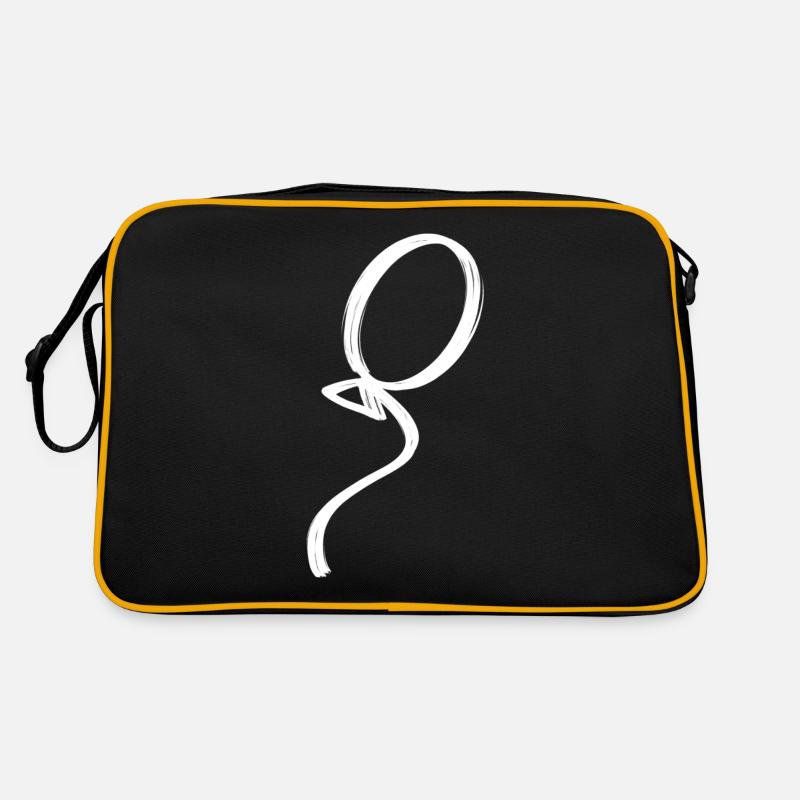 Luftballon - Retro Tasche - Schwarz/Gold