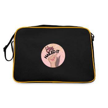 You nailed it! You did it! - Retro Bag - black/gold - Back
