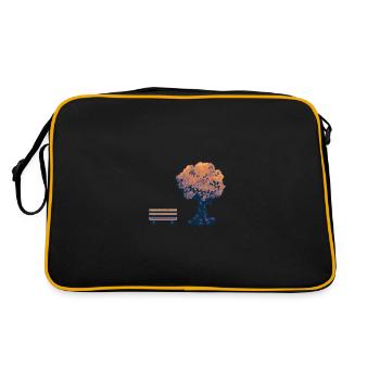 Pixel Tree and Bench Vintage - Retro Bag - black/gold - Back