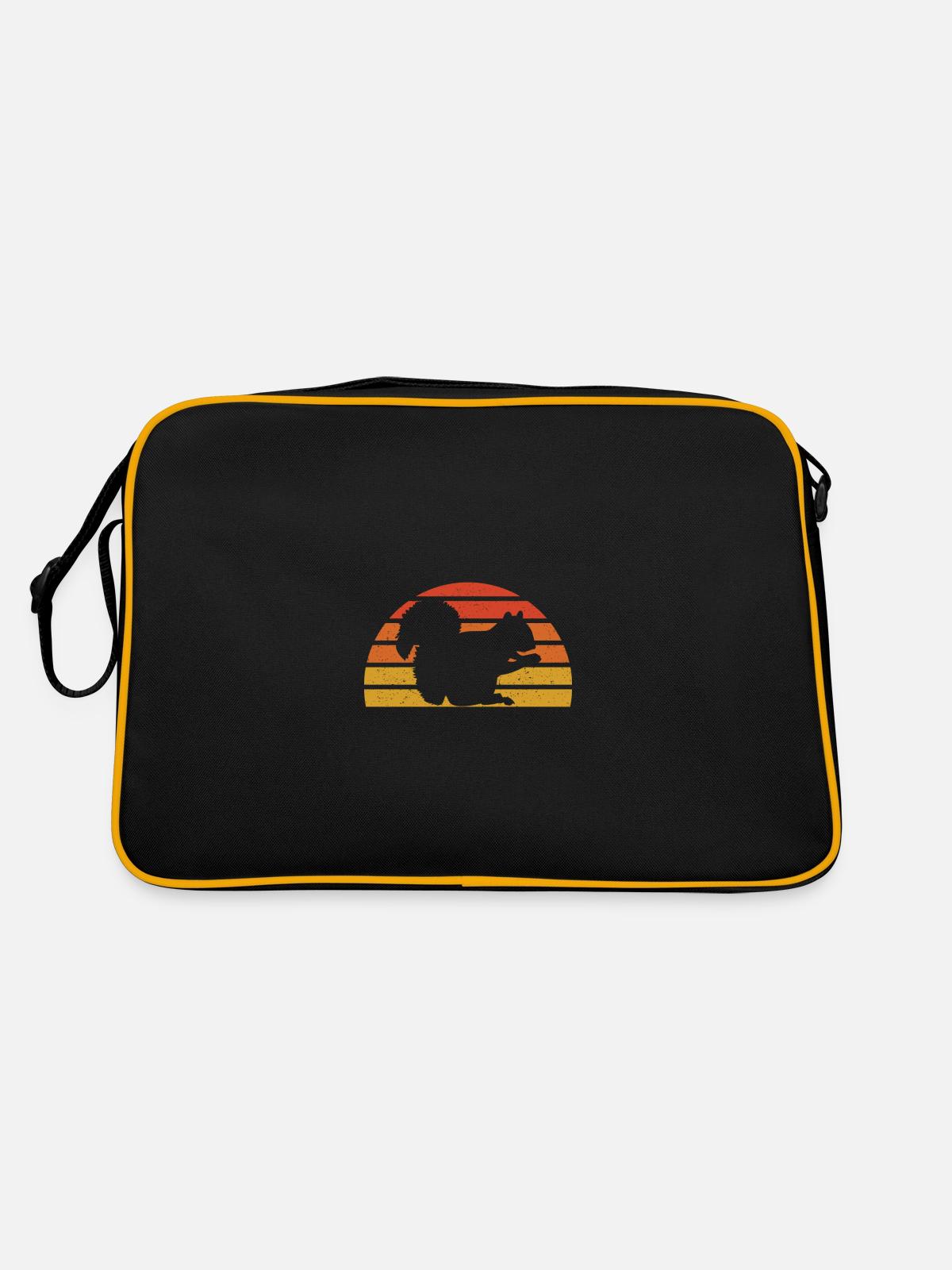 Écureuil - Sac Retro - noir/or - Dos