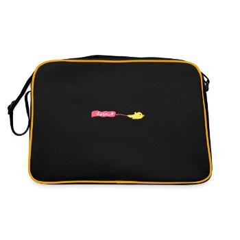 Symbole animal oiseau Amour voler - Sac Retro - noir/or - Dos