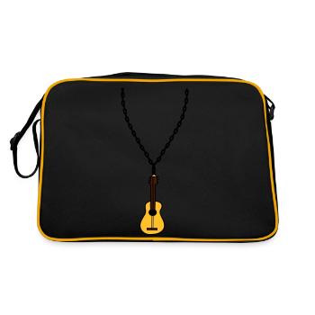 collier bijoux guitare apprendre jouer la chanson cool - Sac Retro - noir/or - Dos