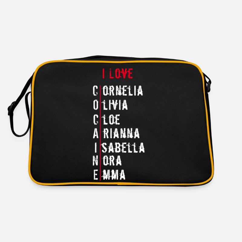 iLove Cocaine | White text Retro Bag