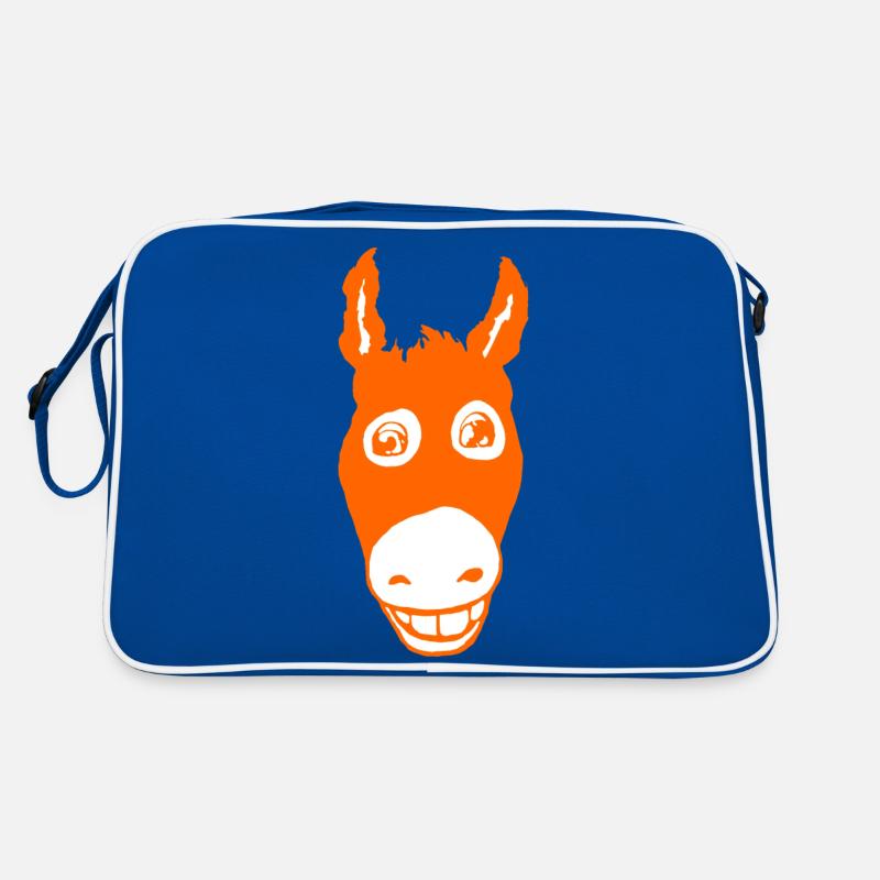 Orange âne souriant Sac Retro
