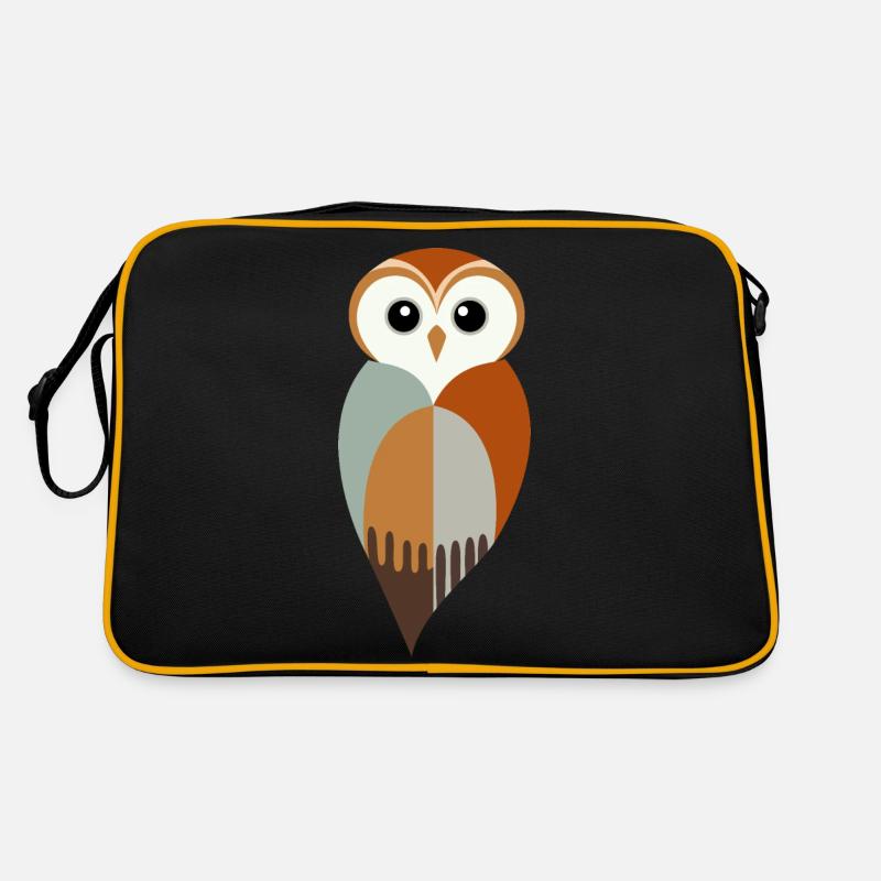 Stilisierte Eule Retro Tasche