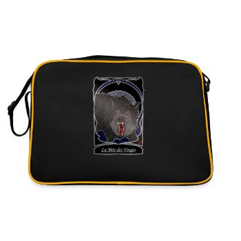 La Bete des Vosges - folklore Vosges - Sac Retro - noir/or - Dos