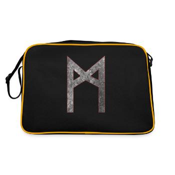 Rune Mannaz M - Sac Retro - noir/or - Dos