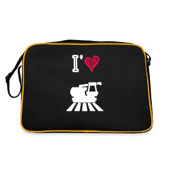 I love harvesters - Retro Bag - black/gold - Back
