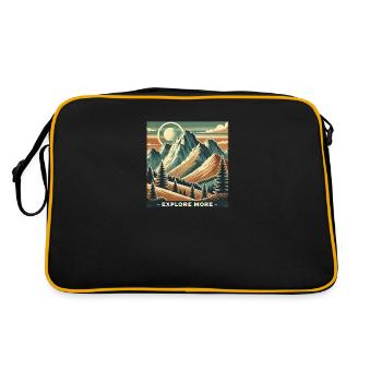Explore more - Retro Tasche - Schwarz/Gold - Hinten