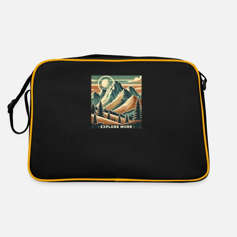 Explore more - Retro Tasche - Schwarz/Gold