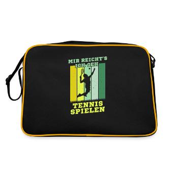 Tennis Vintage Rétro Joueur de Tennis Sport Hobby - Sac Retro - noir/or - Dos