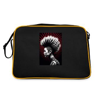 Mohawk Girl - Retro Bag - black/gold - Back