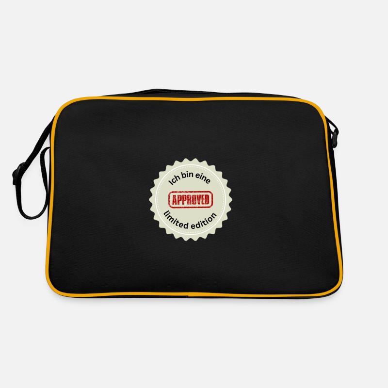 Ich bin eine limited edition - Retro Tasche - Schwarz/Gold