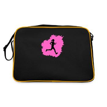 Jogging Running Jogger Jogging Marathon Gift - Retro Bag - black/gold - Back