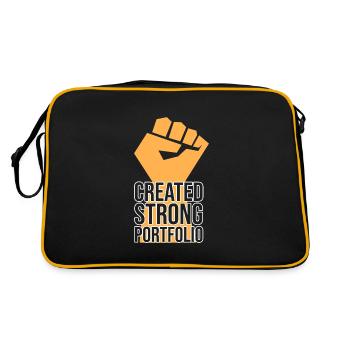 Created a strong portfolio - Retro Bag - black/gold - Back