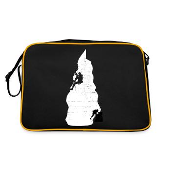 Klettern Bouldern - Retro Tasche - Schwarz/Gold - Hinten