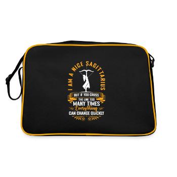 Horoskop Astrologie Energie - Retro Tasche - Schwarz/Gold - Hinten
