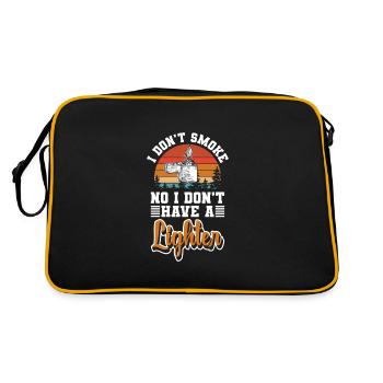 Zigarette Tabak Rauchfrei Gesundheit - Retro Tasche - Schwarz/Gold - Hinten