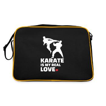 I love karate - Retro Bag - black/gold - Back
