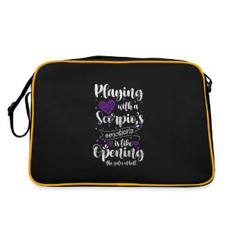 Horoskop Geburt - Retro Tasche - Schwarz/Gold - Hinten