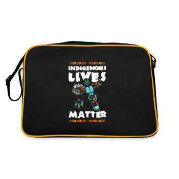Native American Skull Apache Chief - Retro Bag - black/gold - Back