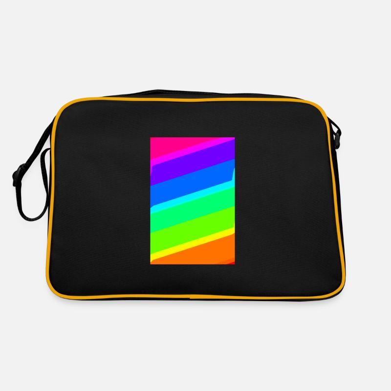 Farbverlauf | Regenbogenfarben | Muster Retro Tasche