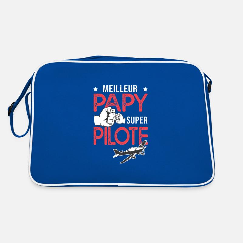 Cadeau papy meilleur papi pilote avion Sac Retro