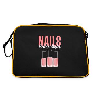 Nägel vor Männern Nagel-Techniker Gift - Retro Tasche - Schwarz/Gold - Hinten
