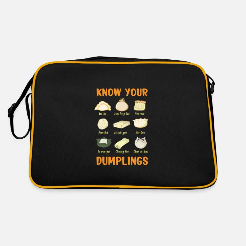 Deine Dumplings - Retro Tasche - Schwarz/Gold