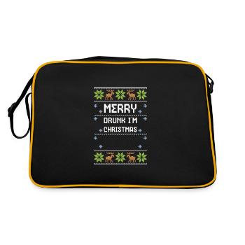Merry Drunk I'm Christmas - Retro Bag - black/gold - Back