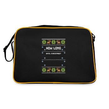 How Long Until Christmas? - Retro Tasche - Schwarz/Gold - Hinten