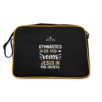 La gymnastique dans mes veines Jésus dans... - Sac Retro - noir/or - Dos