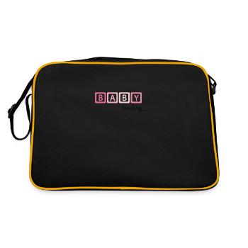 Baby loading… Aufdruck - Retro Tasche - Schwarz/Gold - Hinten