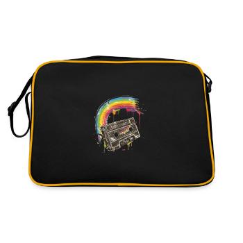 Retro Pride Tunes Rainbow Cassette Design - Sac Retro - noir/or - Dos