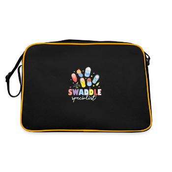 Swaddle Specialist Postpartum Labor And Delivery - Retro Tasche - Schwarz/Gold - Hinten
