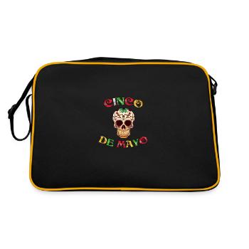 Celebrate Cinco De Mayo With Vibrant Skull - Retro Bag - black/gold - Back
