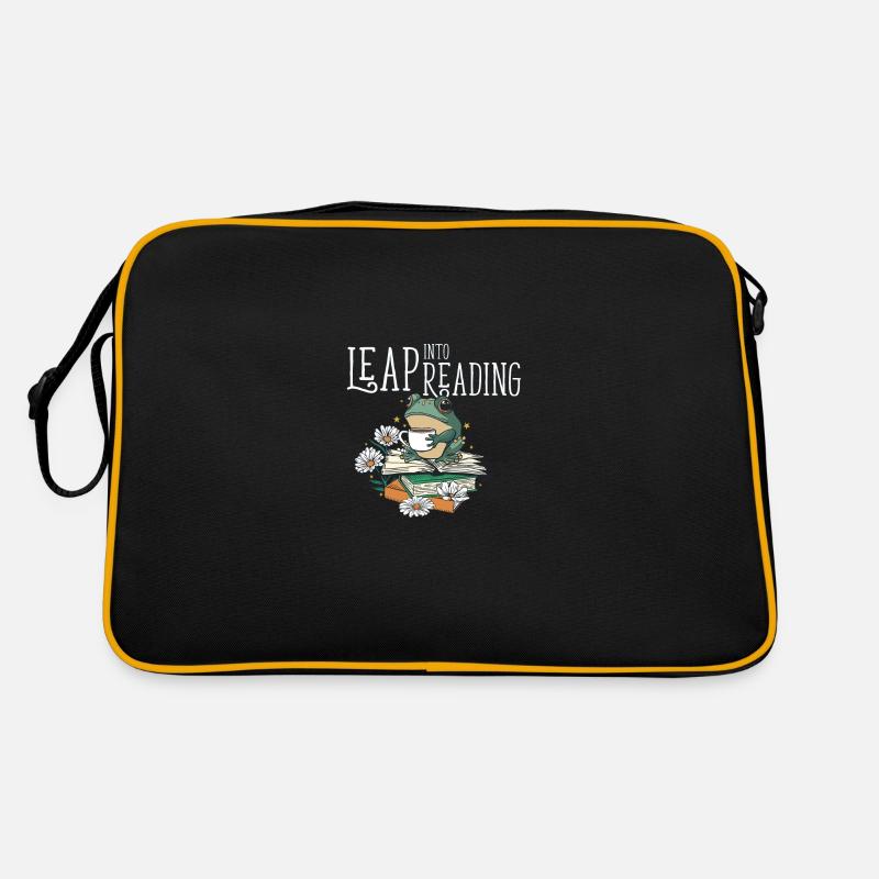 Leap Into Reading Cute Frog Bookworm Love To Read Retro Bag